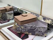 Lady Dior 5 Gusset Card Holder Beige Patent Cannage Calfskin S0074 Size 10.5x 6x3 cm - 6