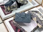 Lady Dior 5 Gusset Card Holder Blue Sky Patent Cannage Calfskin S0074 Size 10.5x 6x3 cm - 4