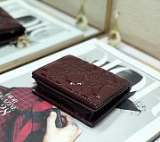 Mini Dior Lady Small Wallet Patent S0178 Size 11x8.5x3 cm - 5