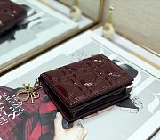 Mini Dior Lady Small Wallet Patent S0178 Size 11x8.5x3 cm - 4