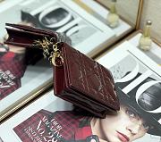 Mini Dior Lady Small Wallet Patent S0178 Size 11x8.5x3 cm - 2