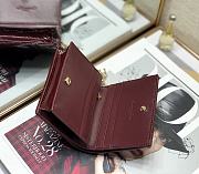Mini Dior Lady Small Wallet Patent S0178 Size 11x8.5x3 cm - 3