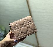 Mini Dior Lady Small Wallet Beige Patent S0178 Size 11x8.5x3 cm - 2