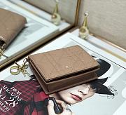 Mini Dior Lady Small Wallet Beige Patent S0178 Size 11x8.5x3 cm - 4