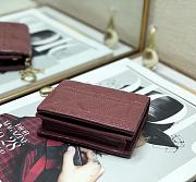 Mini Dior Lady Small Wallet Pink Patent S0178 Size 11x8.5x3 cm - 3