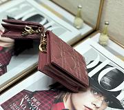 Mini Dior Lady Small Wallet Pink Patent S0178 Size 11x8.5x3 cm - 6