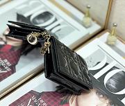 Mini Dior Lady Small Wallet Black Patent S0178 Size 11x8.5x3 cm - 5