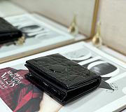 Mini Dior Lady Small Wallet Black Patent S0178 Size 11x8.5x3 cm - 4