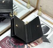 Mini Dior Lady Small Wallet Black Patent S0178 Size 11x8.5x3 cm - 2