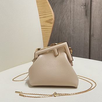 Fendi Nano First Charm Beige 7AS051 Size: 11.5x10x5.5cm