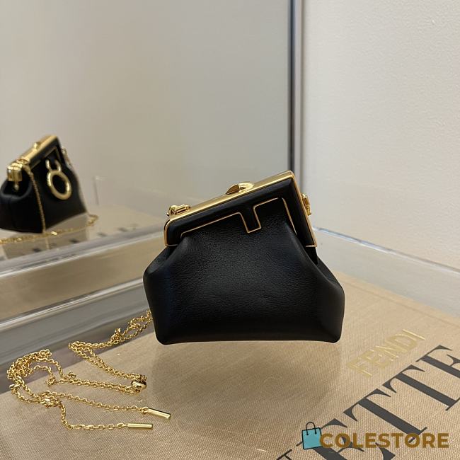 Fendi Nano First Charm Black 7AS051 Size: 11.5x10x5.5cm - 1