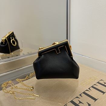 Fendi Nano First Charm Black 7AS051 Size: 11.5x10x5.5cm