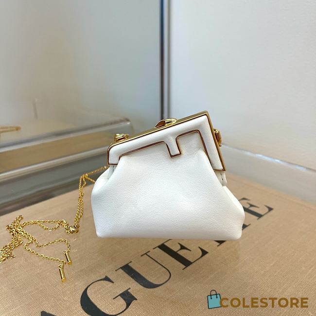 Fendi Nano First Charm White 7AS051 Size: 11.5x10x5.5cm - 1