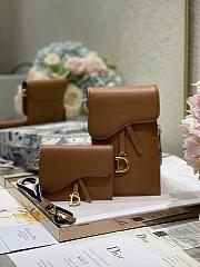 Dior Vertical Saddle Pouch In Brown S5641  - 1