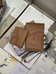 Dior Vertical Saddle Pouch In Brown S5641  - 5