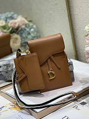 Dior Vertical Saddle Pouch In Brown S5641  - 4
