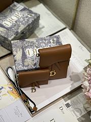 Dior Vertical Saddle Pouch In Brown S5641  - 3