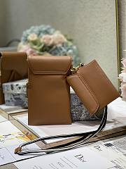 Dior Vertical Saddle Pouch In Brown S5641  - 2