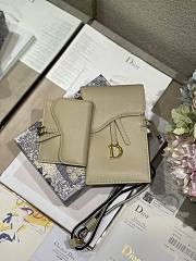 Dior Vertical Saddle Pouch In Creame S5641 18.5x12x7.5cm & 12x7.5cm - 3