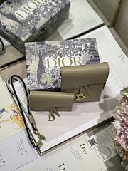 Dior Vertical Saddle Pouch In Creame S5641 18.5x12x7.5cm & 12x7.5cm - 4