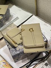 Dior Vertical Saddle Pouch In Creame S5641 18.5x12x7.5cm & 12x7.5cm - 6