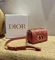 Small Dior Caro Bag Cloud Light Pink Gradient Cannage Calfskin M9241 Size 14x8x4cm - 4