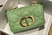 Small Dior Caro Bag Cloud Green Gradient Cannage Calfskin M9241 Size 14x8x4cm - 2
