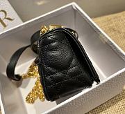 Small Dior Caro Bag Cloud Black Gradient Cannage Calfskin M9241 Size 14x8x4cm - 2