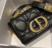 Small Dior Caro Bag Cloud Black Gradient Cannage Calfskin M9241 Size 14x8x4cm - 5