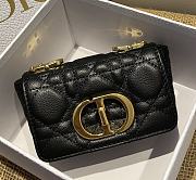 Small Dior Caro Bag Cloud Black Gradient Cannage Calfskin M9241 Size 14x8x4cm - 6
