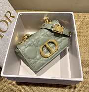 Small Dior Caro Bag Cloud Grey Gradient Cannage Calfskin M9241 Size 14x8x4cm - 1