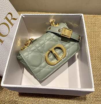 Small Dior Caro Bag Cloud Grey Gradient Cannage Calfskin M9241 Size 14x8x4cm