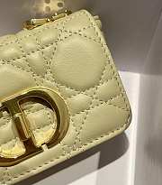 Small Dior Caro Bag Cloud Beige Gradient Cannage Calfskin M9241 Size 14x8x4cm - 6