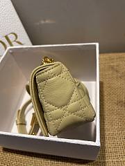 Small Dior Caro Bag Cloud Beige Gradient Cannage Calfskin M9241 Size 14x8x4cm - 5