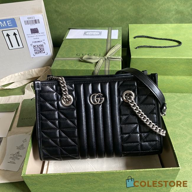 Gucci GG Marmont Handbag In Black 681483 Size 26.5x19x11cm - 1