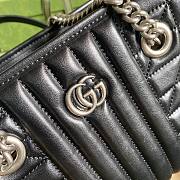 Gucci GG Marmont Handbag In Black 681483 Size 26.5x19x11cm - 3