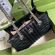 Gucci GG Marmont Handbag In Black 681483 Size 26.5x19x11cm - 5