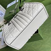 Gucci GG Marmont Handbag In White 681483 Size 26.5x19x11cm - 4