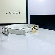 Gucci G Belt In White - 6
