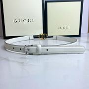 Gucci G Belt In White - 5