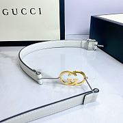 Gucci G Belt In White - 3