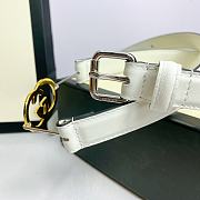 Gucci G Belt In White - 4