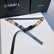 Chanel Lambskin Belt In Black - 6
