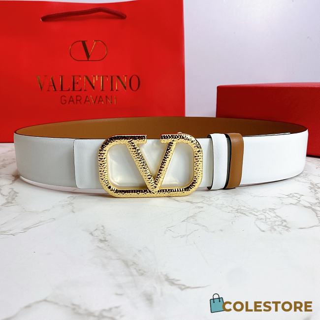 Valentino Belt In White - 1