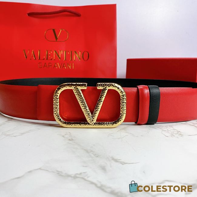 Valentino Belt In Red - 1
