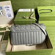 Gucci GG Marmont Shoulder Bag In Grey 443497 Size 26.5x19x11cm - 3