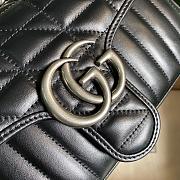 Gucci GG Marmont Shoulder Bag In Black 443497 Size 26.5x19x11cm - 4