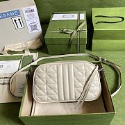 Gucci GG Marmont Shoulder Bag In White 447632 Size 24x12x7cm - 3