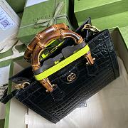 Gucci Diana Mini Borsa Shopping With Black Crocodile Leather 660195 20cm - 5