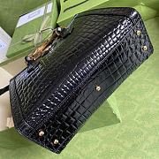Gucci Diana Mini Borsa Shopping With Black Crocodile Leather 660195 20cm - 2